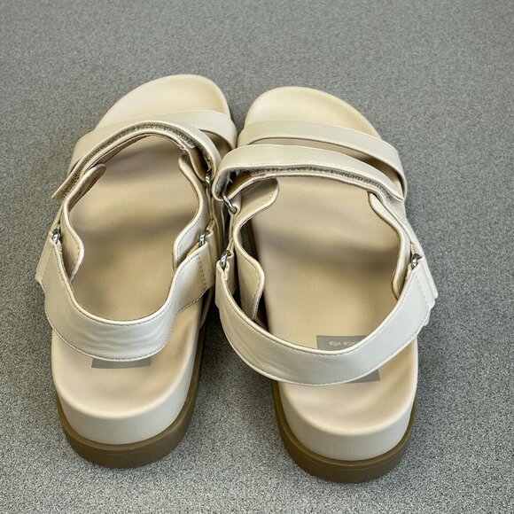NWOT Dolce Vita Argyle Platform Sandals Women's Size 10  Beige Adjustable Straps - Picture 2 of 8